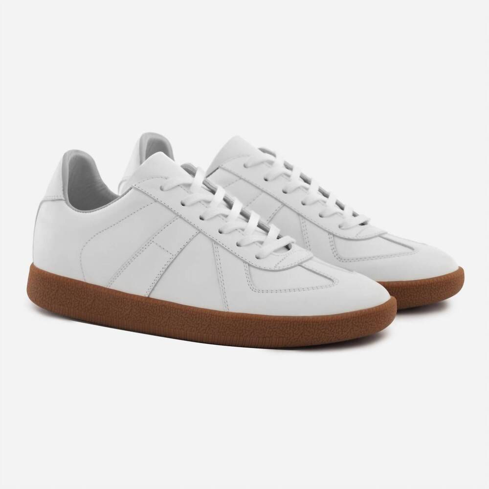 NEW BECKETT SIMONON men's morgen trainers shoe in white-gum
